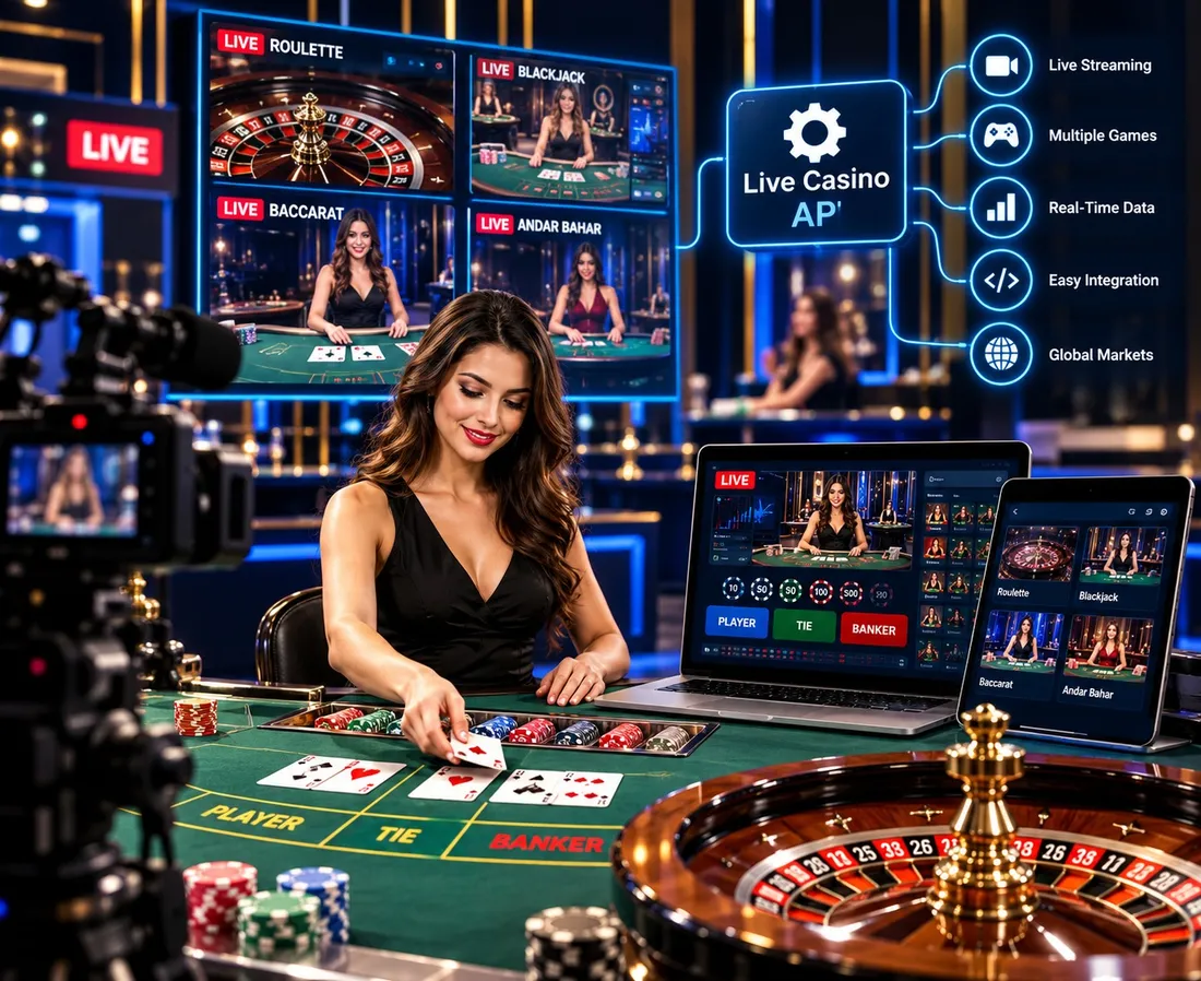 Live casino API streaming live dealer tables to laptop and tablet