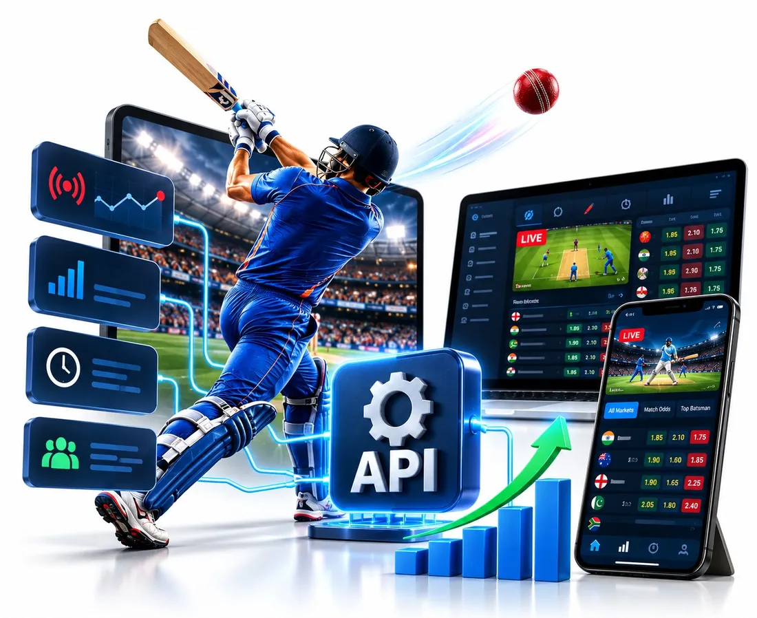 Cricket betting API sending live match data and odds to website and app