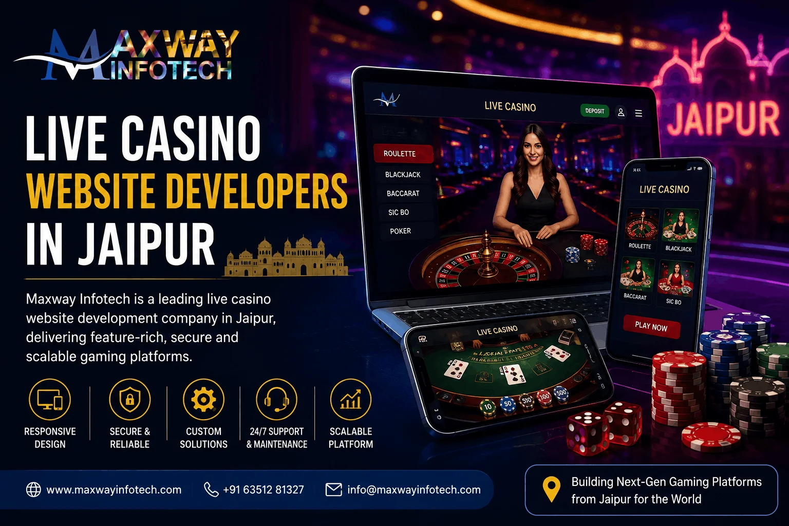 Live Casino website developers in Jaipur