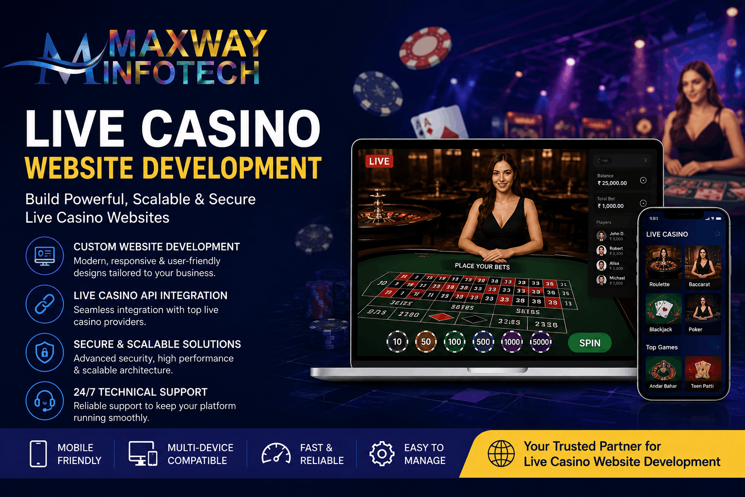 Live Casino website developers in Gurgaon