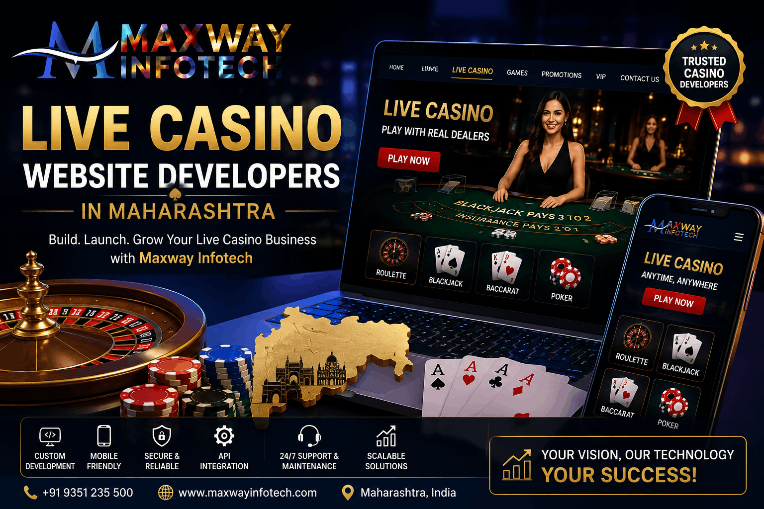Live Casino Website Developers in Maharashtra